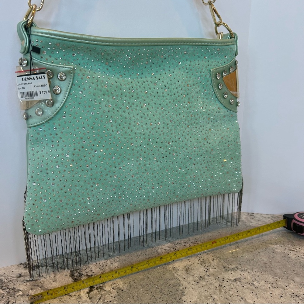 Donna Sacs BNWT!!! This mint green sparkler is absolutely gorgeous!!!!